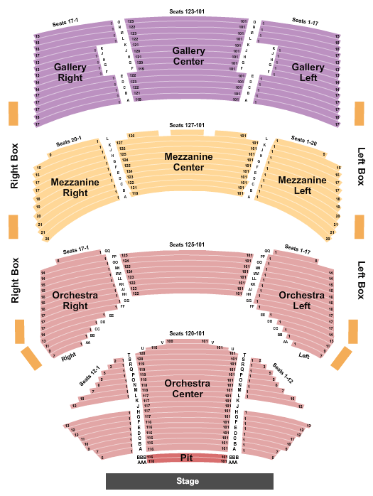 Sarofim Hall Frozen Seating Chart